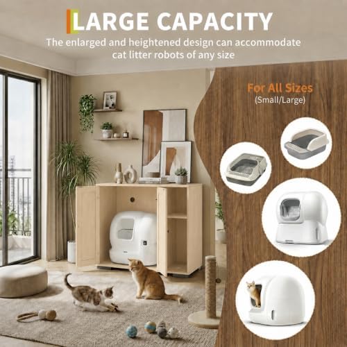 Garvee Cat Litter Box Enclosure, Large Cat House
