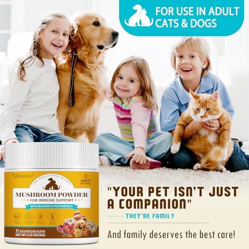 Mushroom Supplement Powder for Dogs & Cats, Dogs Lumps and Bumps-4.23Oz