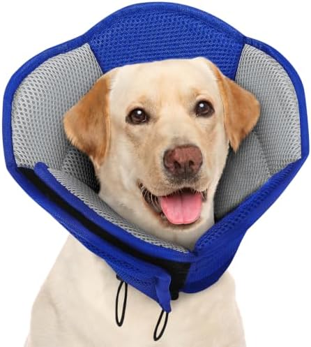 AOFITEE Large Dog Cone Adjustable Dog Cone to Stop Licking, Blue XL