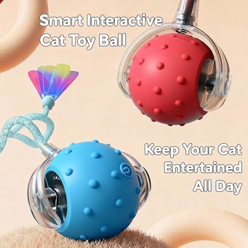 Interactive Cat Toys for Indoor Cats,3-Tails,Automatic Moving Kitten Toys