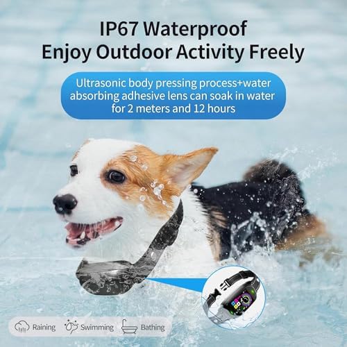 Dog Bark Collar, Bark Collar for Small Medium Large Dogs, Smart AI Dual Recognition Anti Bark Collar, Rechargeable Automatic Stop Dog Barking Collars with 3 Adjustable Shock Modes Activated