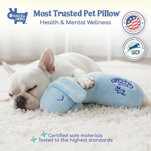 Race&Herd CuddleBun Heartbeat Puppy Toy Sleep Aid — Cuddler Pillow (Sky)