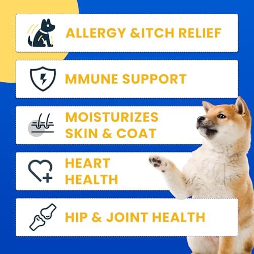 Fish Oil for Dogs-Promotes Heart, Skin, Coat, & Immune Health，Fish Oil containing EPA, DHA, and Coenzyme Q10, Suitable for All Dog Breeds， All Natural Supplement for Pets-120 Count