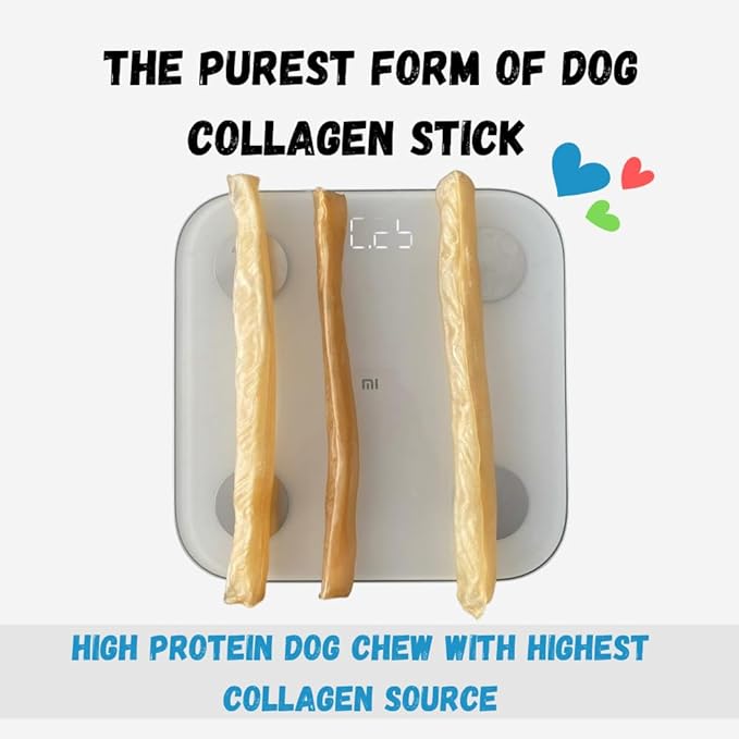 Amazing Dog Treats -Small Collagen Stick - (6 Inch - 8 Count) - Collagen Beef Cheek Rolls - No Hide Bones for Dogs