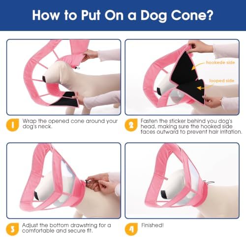 Dog Cone Collar Soft Cone for Dogs to Stop Licking Dog E-Collar Alternative