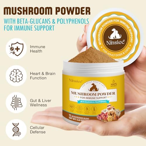 Mushroom Supplement Powder for Dogs & Cats, Dogs Lumps and Bumps-4.23Oz