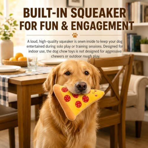 Doughnut Dog Squeak Toy, 1 Pack (Green)