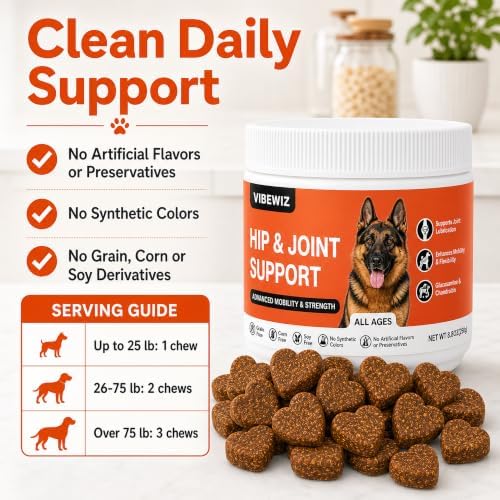 Dog Hip and Joint Supplement, 7-in-1, Mobility and Cartilage, 100ct