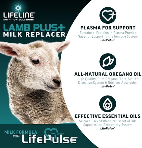 ANNUSO LIFELINE Lamb Plus+ Milk Replacer, 6lb Bag - 23% Protein & 30% Fat - Enhanced with LifePulse for Added Support - Encourages Immune, Digestive & Respiratory Health - Easy-Mix Powder