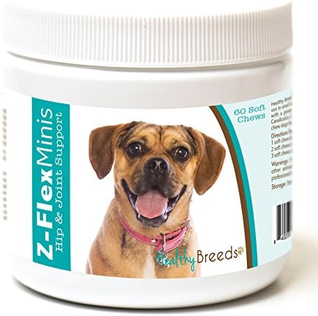 Healthy Breeds Puggle Z-Flex Minis Hip and Joint Support Soft Chews 60 Count