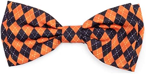 THE WORTHY DOG Fall Patterns Pet Bow Ties for Dogs & Cats, Halloween Argyle