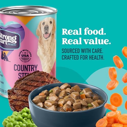 A Strong Heart Beef Stew Dog Food, Peas & Carrots, 13.2oz, 12pk