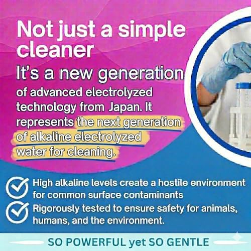 JJJee® 6-in-1 No-Rinse Dog & Cat Cleaner & Odor Eliminator. Cleans Paws, Coat, Eyes, Ears, Hotspots & Home Surfaces–Alcohol-Free, Fragrance-Free, Advanced Electrolyzed Water–Made in Japan (3 Liter)