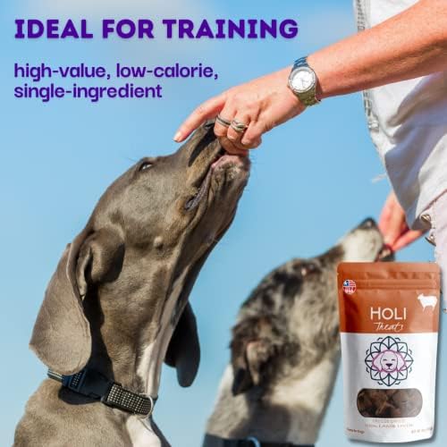 HOLI Freeze Dried Lamb Liver Dog Treats – Single Ingredient Freeze-Dried Dog Treats – Dried Lamb Liver Dog Treats Made in USA – Healthy Liver Treats for Dogs & Diabetic Dog Treat-Friendly - 8oz