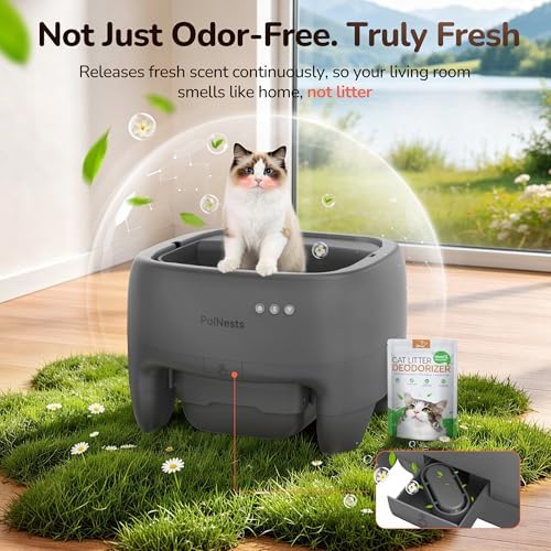 Self-Cleaning Litter Box 18-Day Capacity for Multi-Cat Homes