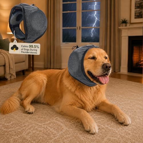 Noise Cancelling Dog Ear Muffs: Calms 99.5% of Dogs During Thunderstorms