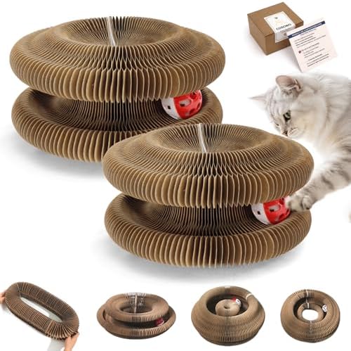 Magic Organ Cat Toy Collapsible Cardboard Cat Scratcher, 2 Pack