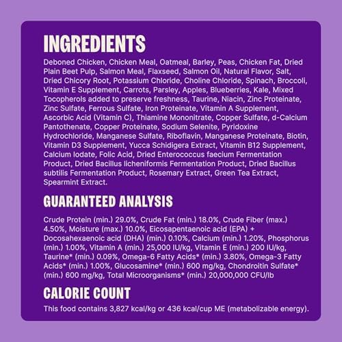 Wellness Complete Health Puppy Dry Dog Food, Wholesome Grain Kibble, Natural, Chicken, Oatmeal, and Salmon Recipe, 5 lb Bag