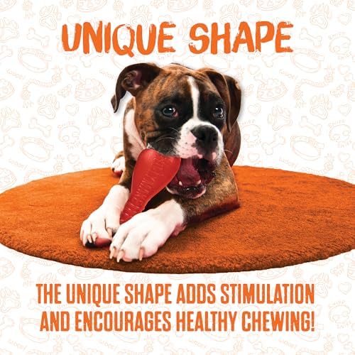 BULLYMAKE Toss N Treat Keg Dog Toy, Treat Dispensing, Tough Rubber Dog Toy