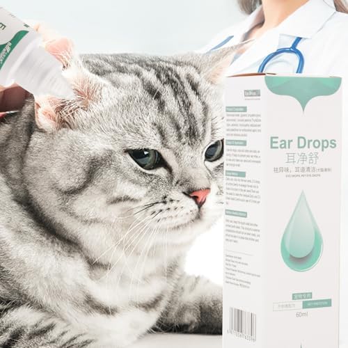 VICASKY Dog Ear Drops Ear Wash Treatment for Earwax 2 Bottles