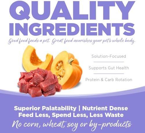 PureVita Grain Free Dog Food, Lamb & Pumpkin, Single Source Protein, 25lb