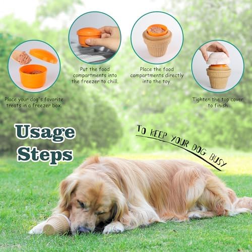 Multi-Functional Interactive Dog Toys for Aggressive Chewers, Indestructible Dog Toys for Medium/Large Breeds,Frozen Dog Treat Dispenser to Keep Them Busy,Reduces Anxiety(Pack of 1)