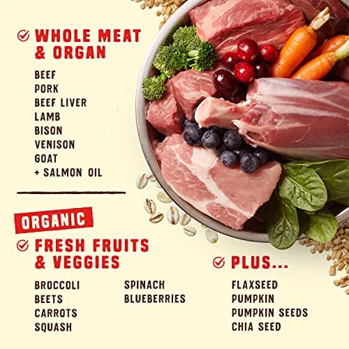 Stella & Chewy's Wild Red Dry Dog Food Raw Coated High Protein Wholesome Grains Red Meat Recipe, 21 lb. Bag