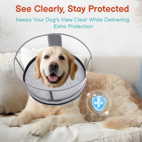 Dog Cone, No-Inflation Sponge Donut Collar for Dogs After Surgery