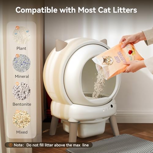 Self Cleaning Automatic Cat Litter Box Smart Robot fr Multiple Cat