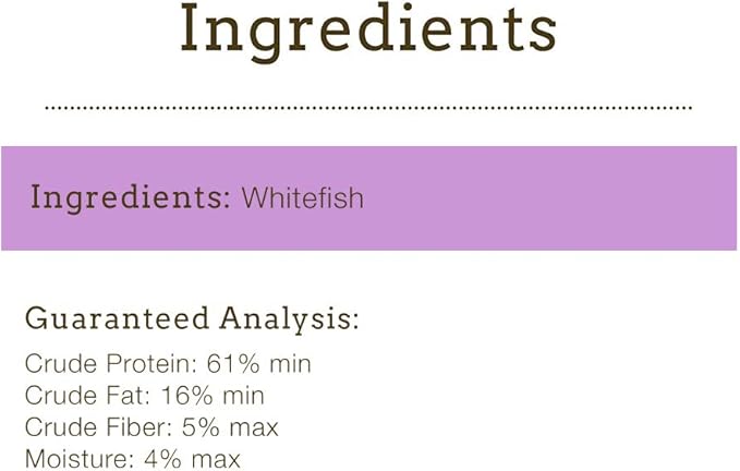 Herbsmith Sassy Cat Treats White Fish - Freeze Dried Whitefish Treats - All Natural Treats for Cats - Limited Ingredient Cat Treat - 0.88 oz