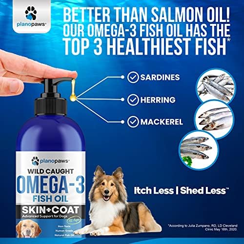Omega 3 Fish Oil for Dogs - Supports Shedding and Itching, Skin and Coat