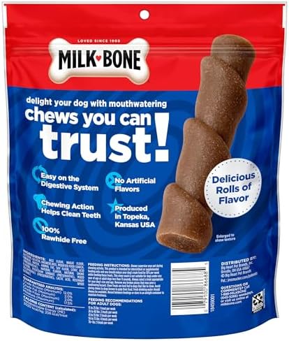 Milk-Bone Flavor Rolls Dog Chews, Chicken Doodle Dandy, 5 Count