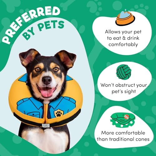 BENCMATE Inflatable Dog Cone Collar Alternative After Surgery Large+
