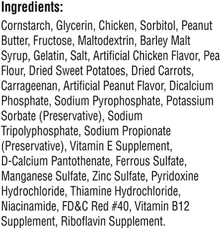 SmartBones Mini Bones Rawhide-Free Dog Treat, Real Peanut Butter, 16 Count