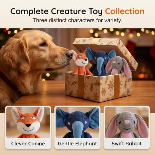2026 Upgraded Indestructible Plush Dog Toy for Aggressive Chewers, Interactive Squeaky Chew Toy, Durable Teething Toy for Small, Medium & Large Dogs (Gingerbread Man)