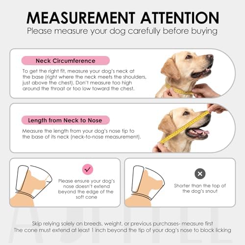 AOFITEE Large Dog Cone, Soft Dog Cone Collar to Stop Licking with Buckles