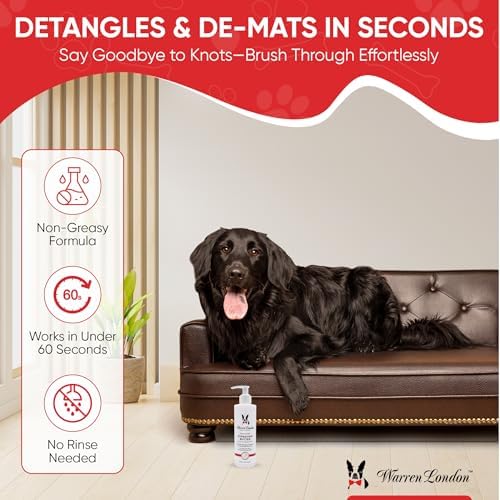 Warren London Hydrating Butter Leave in Pet Conditioner for Dogs | Lotion for Skin and Coat | Aloe Puppy & Dog Conditioner for Hair Detangler, Dry Skin, & Dandruff | Unscented 8oz