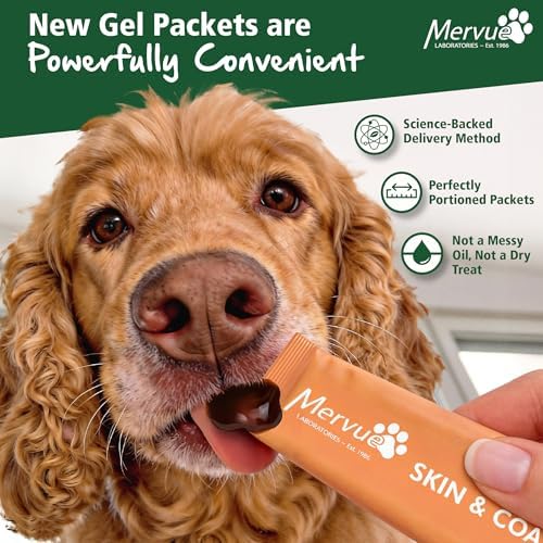 Mervue Skin and Coat Supplement for Dogs in Gel (14 Day Supply)