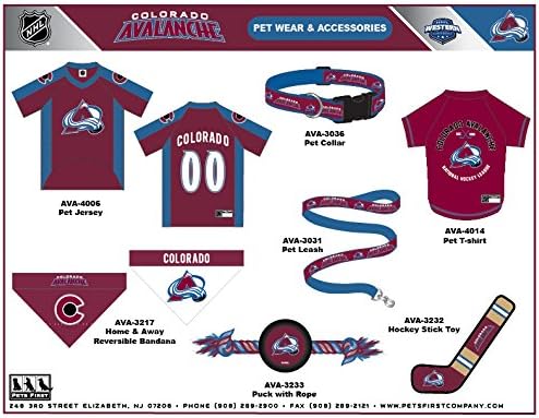 Pets First NHL Colorado Avalanche Jersey for Dogs & Cats, X-Large. - Let Your Pet Be A Real NHL Fan!