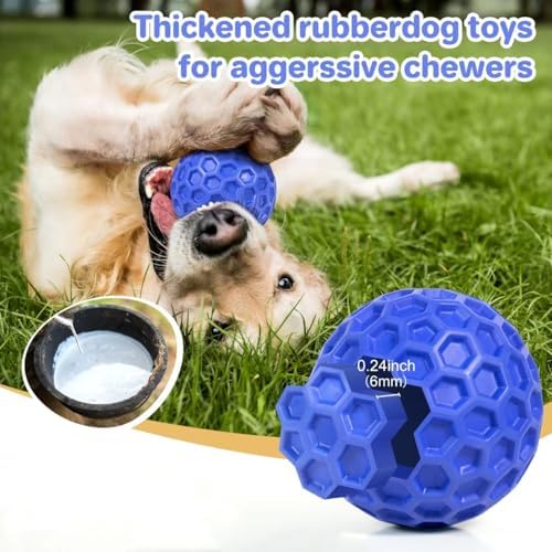 DISSKNIC Tough Squeaky Dog Balls Puppy Toys, Interactive Dog Toys for Small Dogs, Puppy Chew Toys for Teething and Relax, Dog Chew Toy Small Balls Dog Toys for Small Breed, Outdoor Dog Toys for Dogs