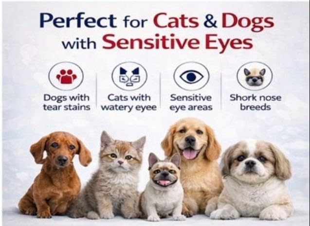 VETPATI Pet Eye Health for Dogs, Cats, Cattle, Sheep, Horses, Birds and Puppies, Kitten (1 Pack)