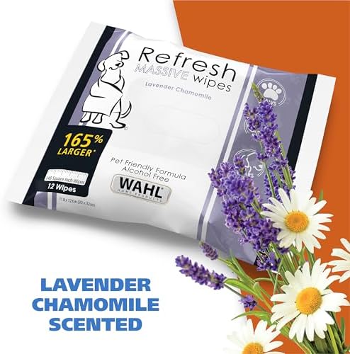 Wahl Refresh Massive Dog Wipes, Lavender Chamomile, 36 ct