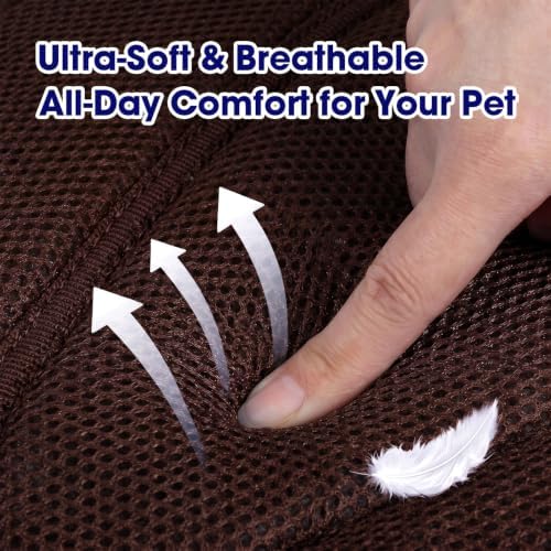 Soft Dog Recovery Cone Collar – Adjustable Transparent E-Collar Alternative for Large Dogs After Surgery | Anti-Lick, Soft Padded Neck, Comfortable Pet Recovery Cone for Eating & Sleeping, L