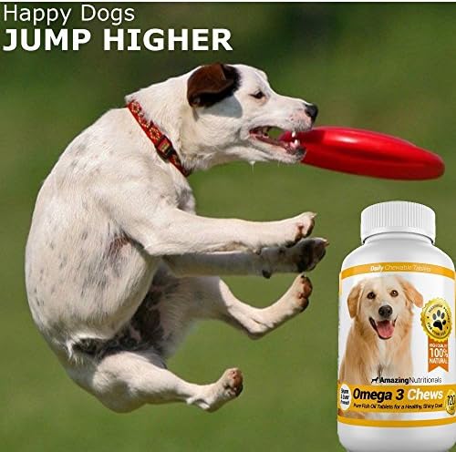 Amazing Omega 3 for Dogs - Fish Oil for Dogs Supplement 120 Bacon Chews - Itchy Skin, Dry Skin, Shedding & Coat Support - Omega Fatty Acids EPA DHA - Made in USA