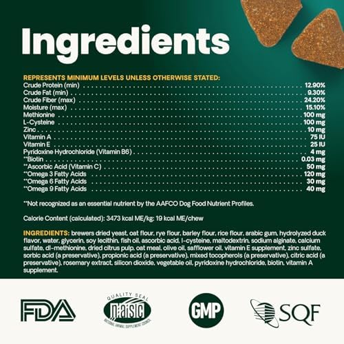 VetriScience Extra Strength Healthy Skin & Coat for Dogs, Duck, 40 Count