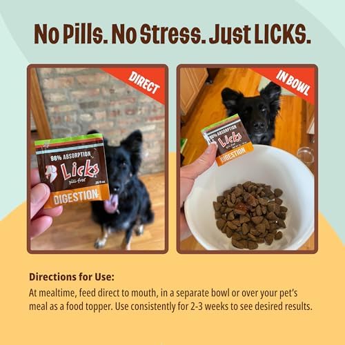 Licks Dog Digestion, Digestive Enzymes, 10 Packets