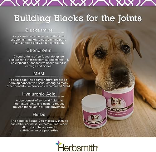 Herbsmith 75g Powder Advanced Joint Support Sound Dog Viscosity Veterinarian Recommended Glucosamine for Dogs
