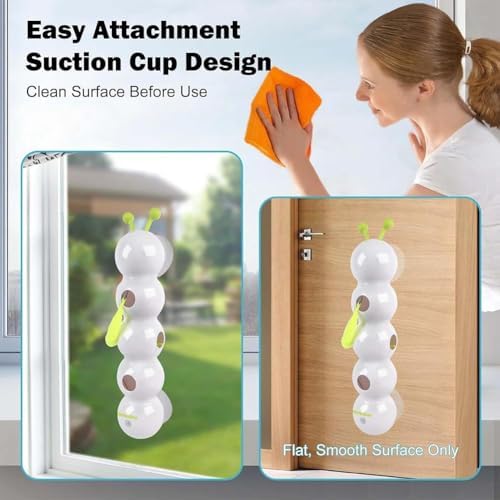 Caterpillar Cat Toy,Interactive Smart Cat Toy, Rechargeable Motion Activated Cats Toys, Bite Resistant, Automatic Kitten Toys for Bored Cats for All Ages Indoor Cat (with 4 Yellow Tails)