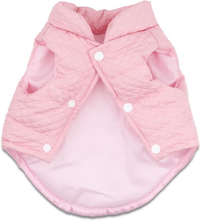 Soft Warm Small Dog Coats Lightweight Pet Dog Winter Jackets for Small Medium Dogs Puppy Cold Weather Coat Pet Clothes Girl, Pink, Medium