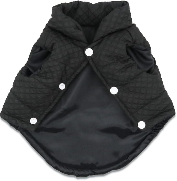 Soft Warm Small Dog Coats Lightweight Pet Dog Winter Jackets for Small Medium Dogs Puppy Cold Weather Coat Pet Clothes, Black, Small